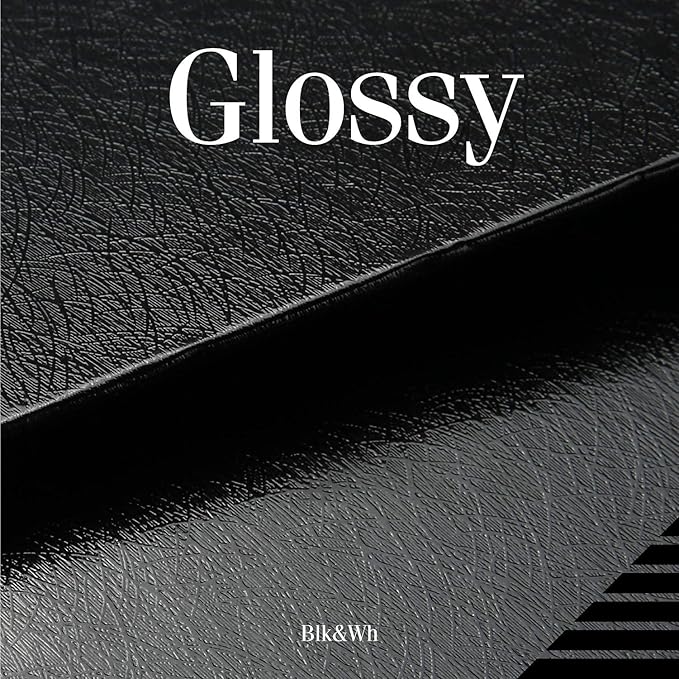 BLK&WH Gift Box 9x6.5x3.8 Inches, Black Gift Box, Groomsman Box, Collapsible Box with Magnetic Closure Lid for Gift Packaging (Glossy Black with Grass Texture)