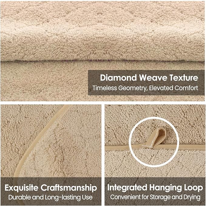 JML Microfiber Bath Towels, Oversized, Ultra Soft, Super Absorbent and Fast Drying, No Fading Large Bathroom Towel Set for Sport, Travel, Fitness, SPA and Yoga (Coral Fleece - Camel, 30 in x 60 in)