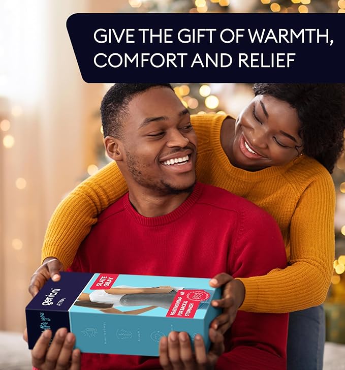 GENIANI Electric Throw - XL Heating Pad for Back and Cramps Relief, 15"x24" Electric Heat Pad with Auto Shut-Off, Adjustable Strap, Soft Fabric, Ideal for Lower Back & Stomach – Gift for Women & Men