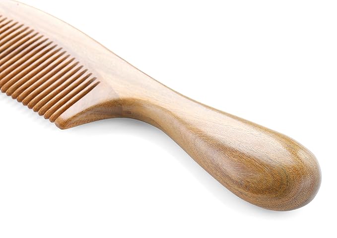 Onedor Handmade Sandalwood Hair Combs Set - Anti-Static Scented Wooden Wide Tooth and Fine Tooth Combs for Natural Hair Detangling