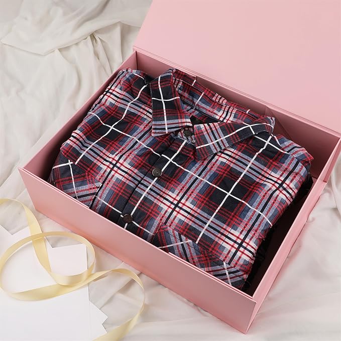 Pink Gift Box,19x16x6 Extra Large Gift Boxes With Lids For Presents Includes Ribbon And Diy Printable Sticker Paper,Bridesmaid Proposal Box,Magnetic Gift Box For Birthday,Wedding,Graduation