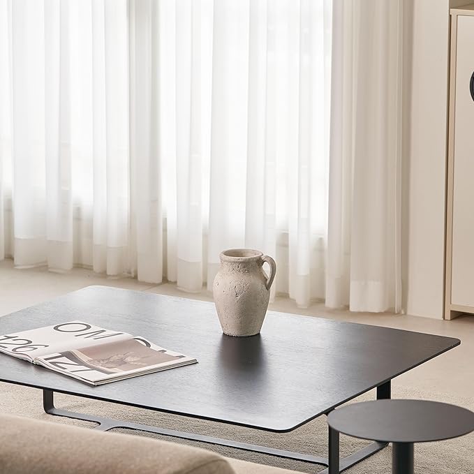 LB2 Rustic Ceramic Vase, 10.6" Tall Zen Style vase, Terra Cotta Pitcher, Distressed Farmhouse Decor, Pottery Decorative Flower Vase for Home Decor