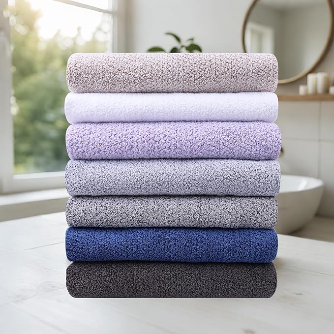 Everplush Diamond Collection Extra Large Bath Towel Sheet – 2 PK, Super Soft & Highly Absorbent, Quick-Drying, Oversized & Thick. Perfect for Bathroom, Pool, Swimming Use (Charcoal, 35" x 66" 2PK)