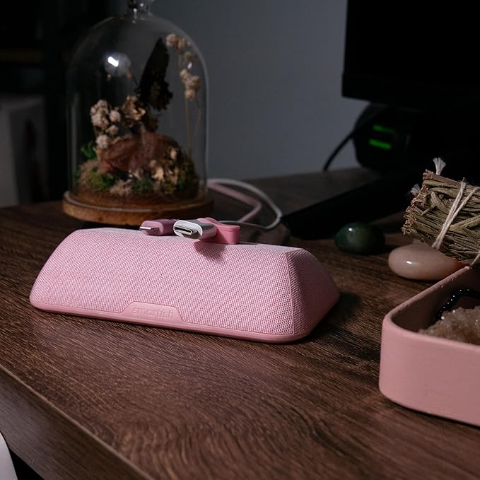 Smartish® Magnetic Cord Holder - Bigger Cable Wrangler Stocking Stuffer Organizer with Magnet Clips for Charger Management on Desktop, Nightstand - Holds 6+ Cables - I'm Blushing