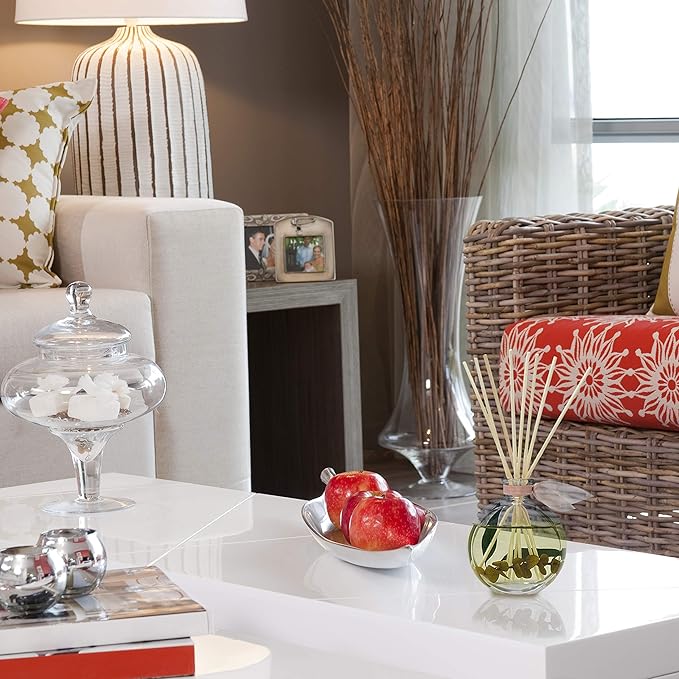 LOVSPA Reed Diffuser Set, Winter Woods Scented Oil Diffuser with Sticks, Home Fragrance Accessories for Bathroom Shelf Decor, Aroma Diffusers for Home or Office Desk, USA Made