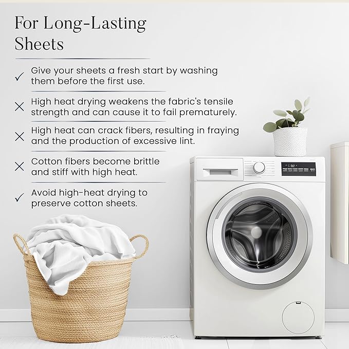 100% Egyptian Cotton Sheets For King Size Bed, 800 Thread Count Deep Pocket King Sheet Set, Elasticated Sheet & Pillowcase Sets, No Pill & Shrink, Soft & Comfy Naturally Cool & Breathable- Dark Denim