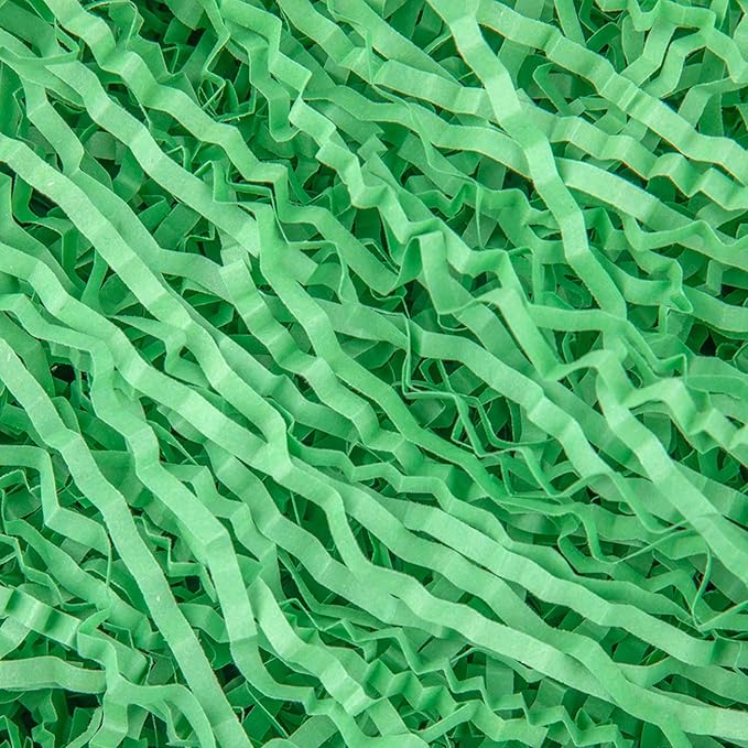 Caleihd Crinkle Cut Paper Grass Cushion Paper Streamer for Christmas Wedding Birthday Bridesmaid Engagement Craft Gift Boxes Bags Filler Decoration 4.5oz Green