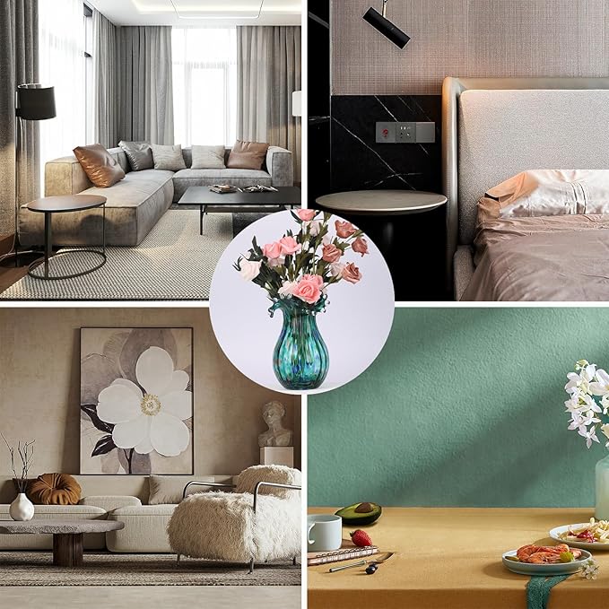 Hand Blown Green Glass vase, Decorative Wide Mouth Glass vase for Home Living Room, Fireplace Decorations, Table centerpieces, entryway Tables and Wedding Decorations.