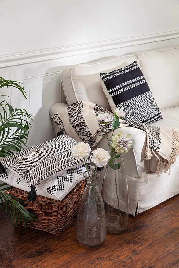 Lone Elm Studios 17" H Recycled Glass Floor Vase Home Decor, 7InL x 7InW x 17InH, Clear