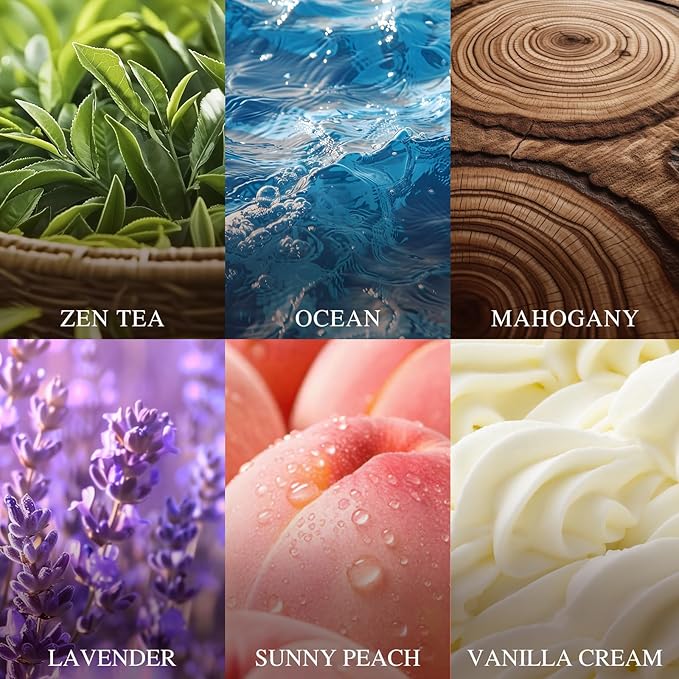 AROIC Car Air Freshener for Women, 6 Pack Air Freshener Diffuser, Hanging Air Fragrance Essential Oil Diffuser, Car Scents Accessories Cute Car Interior Decor Unisex (Light Fragrance)