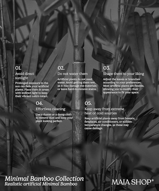 Maia Shop Artificial Bamboo Tree Minimal 7FT Tall, Fake Tree Realistic Leaves, Faux Silk Plant Made with The Best Materials, Artificial Tree for Home Decor Indoor, 83 inches