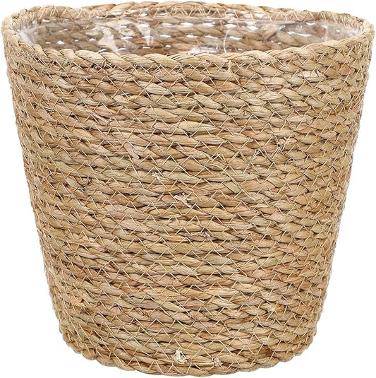 Hemoton Wicker Plant Flower Basket Seagrass Woven Pot Decorative Indoor Planter Versatile Home Storage