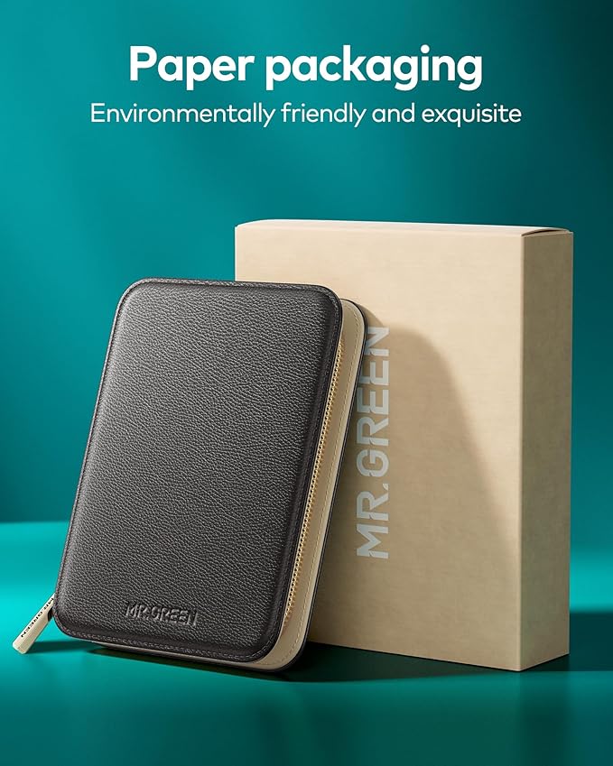 MR.GREEN 8-in-1 Manicure & Pedicure Set – Professional German Stainless Steel Nail Clippers Grooming Kit with Splash-Proof Nail Clipper & Leather Travel Case (Chestnut Brown)