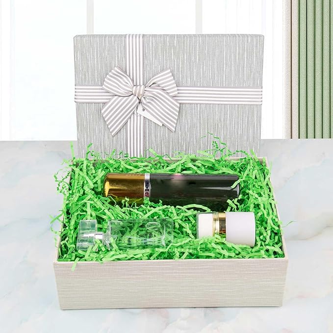 Caleihd Crinkle Cut Paper Grass Cushion Paper Streamer for Christmas Wedding Birthday Bridesmaid Engagement Craft Gift Boxes Bags Filler Decoration 4.5oz Green