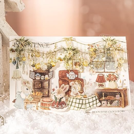 6 Rolls Winter PET Washi Tape,Nature Landscape Tape Stickers for Journaling Supplies,Scrapbooking,Junk Journal,Journaling,DIY Arts Crafts,Notebook,Phone Case,Cups(Winter)