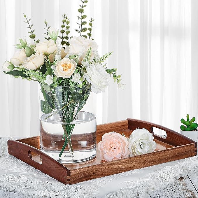 Clear Acrylic Flower Vase Centerpiece，Acrylic Cylinder Vase Decorative Wide Mouth for Flower, Plastic Flower Vases for Home，Office，Wedding Party,5.9x7.9in