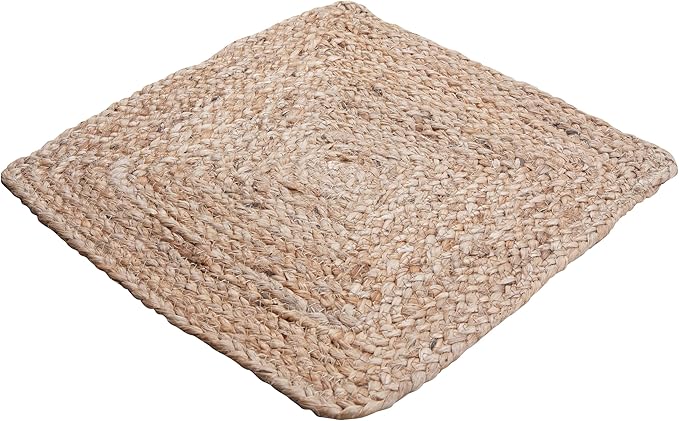 Craft Trade Set of 6 Hand Braided Jute Placemats Fiber Rustic Vintage Farmhouse Dining Table Mat for Parties Birthday BBQ 13x13 Inch Natural