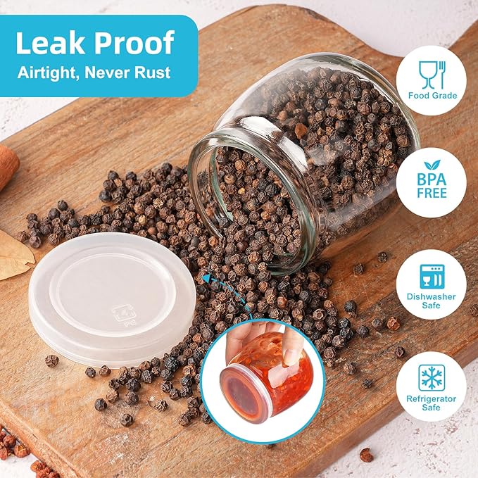 Syntic 40 Pack Small Glass Jars with Cork Lids, 7oz Empty Mason Jars for Making Candles, Yogurt Container with PE Lids for Wedding Favors, Baby Shower, Candy, Spices with Twine, Labels