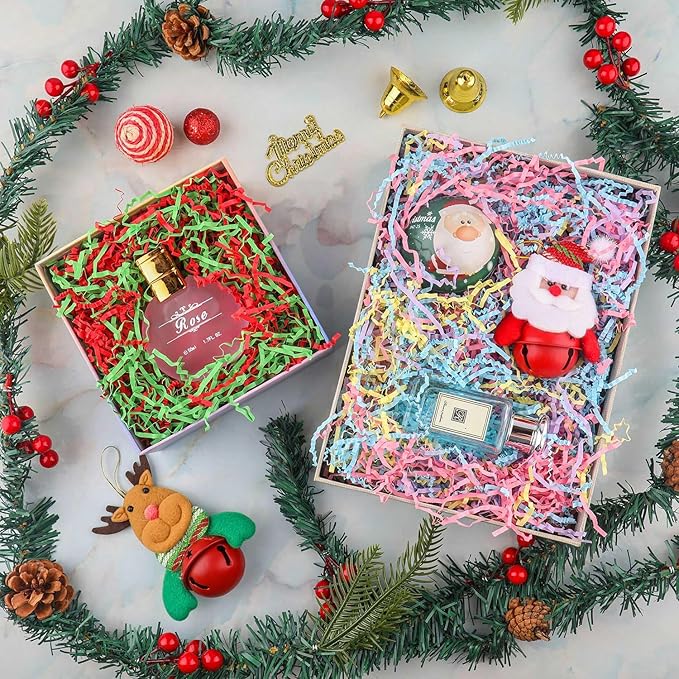 8.5oz Crinkle Paper Filler, Gift Baskets Gift Boxes Crafts Shredded Cut Paper Packaging Decorative Stuffing & Cushioning Confetti for Easter Birthday Wedding Party Favor Blue&Pink&Yellow&Purple