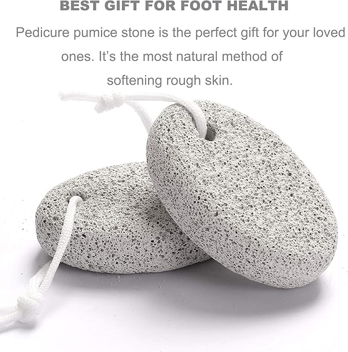 8-Pack Foot Pumice Stone for Feet, Borogo Natural Lava Pedicure Tools Hard Skin Callus Remover for Feet and Hands