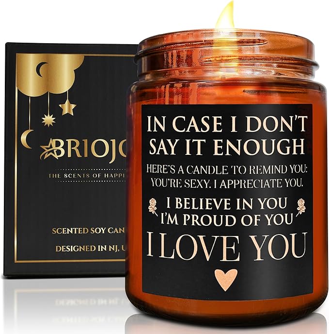 Anniversary Wedding Engagement Scented Soy Candles - Valentines Gifts for Her Him - Mothers Day I Love You Gift for Wife Women - Birthday, Romantic Gifts for Men Husband Girlfriend Boyfriend