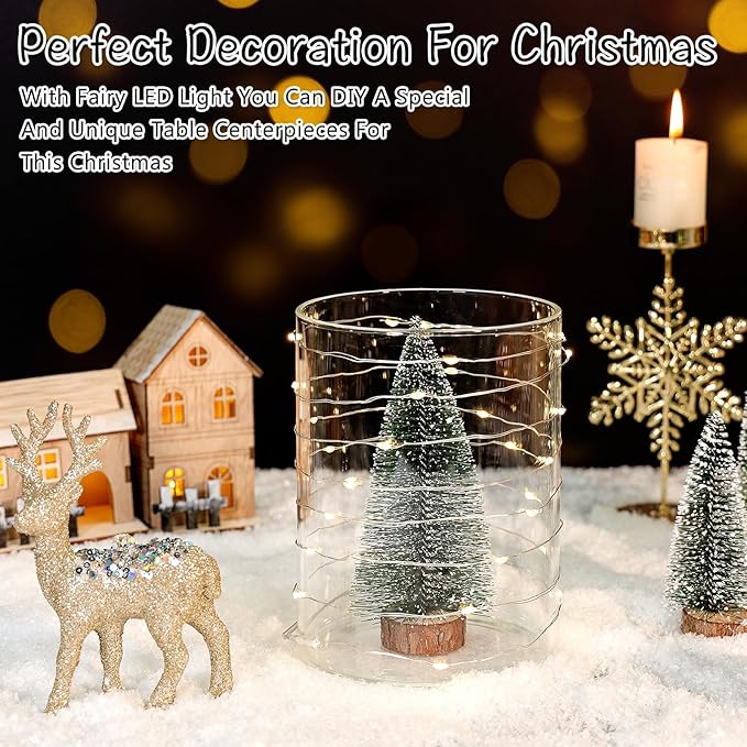 2Pcs Glass Vases for Centerpieces, Cylinder Flower Clear Vase Bulk Hurricane Candle Holder Fall Vase Filler Set with LED Light for Wedding Table Centerpieces Autumn Farmhouse Decoration