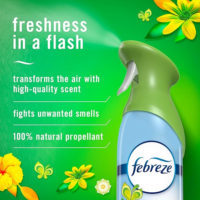 Febreze Air Mist Air Freshener Spray, Odor-Fighting Room Spray, Air Fresheners for Home and Bathroom and Kitchen, Aerosol Can, Gain Original Scent, 8.8oz, 2 Count