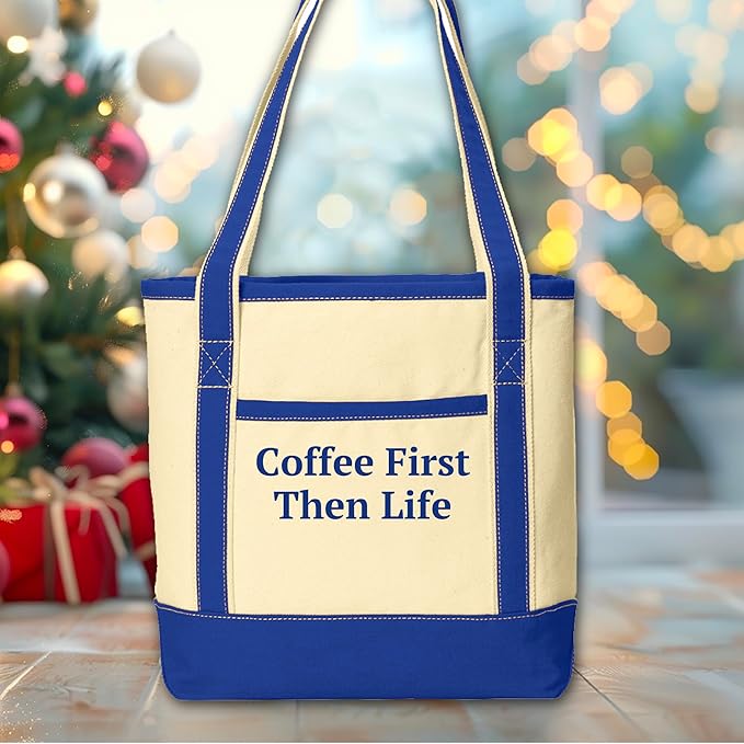 Custom Canvas Tote Bag – Personalized Name or Message – Medium Durable Cotton