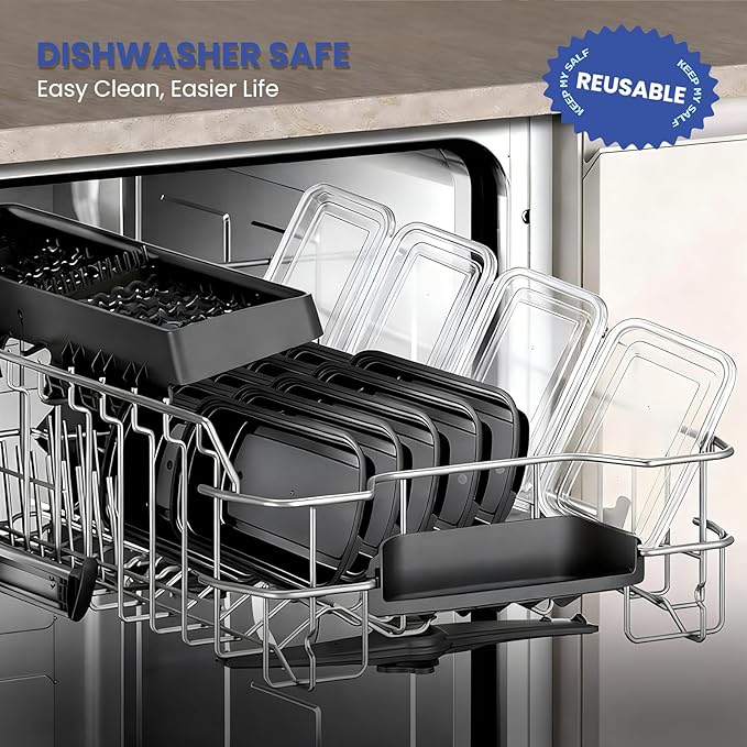 38oz 50 Pack Meal Prep Containers Reusable, Disposable Food Containers with Lids BPA Free, Microwave/Dishwasher/Freezer Safe To Go Containers