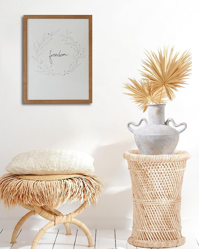 UPWOIGH Ceramic Flower Vase, 9.3 inch Tall Off-White Farmhouse Rustic Vase, Handcrafted Weathered Handles Pottery Vases, Large Flower Terracotta Vases for Home Decor, Living Room, Table, Shelf