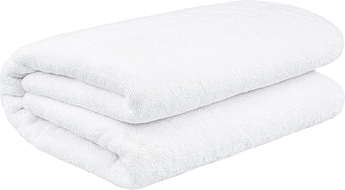 Cotton Paradise 100% Cotton 40x80 Oversized Bath Sheet, Extra Large Turkish Bath Towels for Bathroom, White Bathsheet