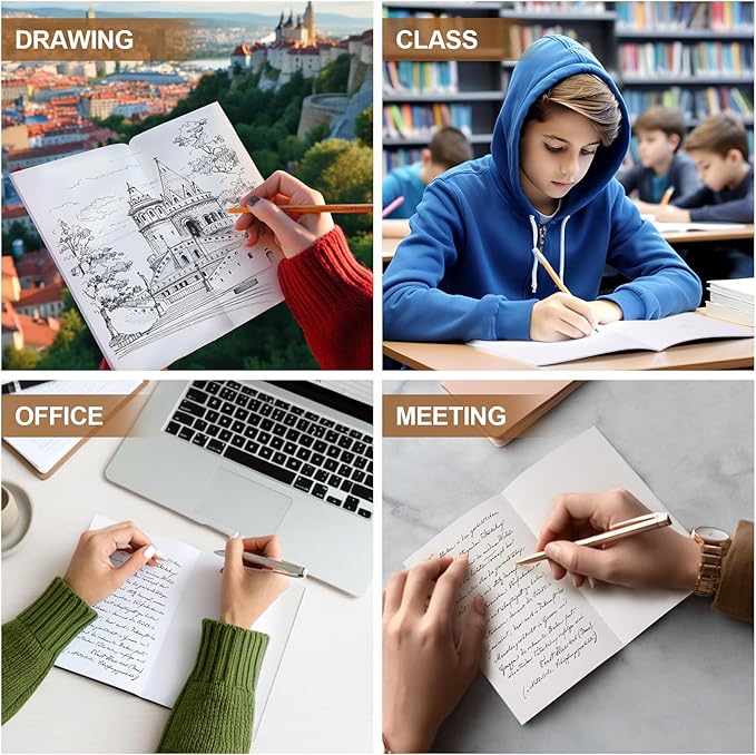 60PCS A5 Blank Kraft Notebooks Bulk, 8.3x5.5inch Unlined Paper Composition Notebook, 60 Pages Travel Journal Notebook Set for Work, School, Student,Kids and Writing