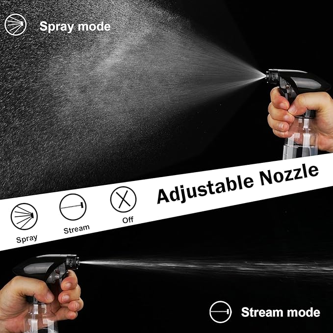 Spray Bottles 4oz/120ml Plastic Small Spray Bottle for Hair Mist/Stream Spraying Heavy Duty Empty Water Spray Bottles for Cleaning Solutions, Plants 2 Pack (Clear)