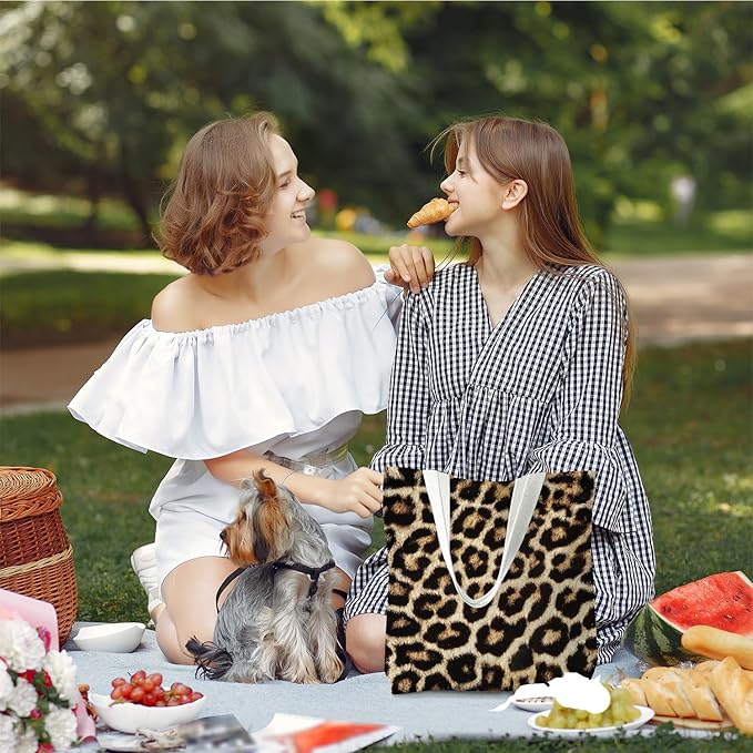 Leopard Print Tote Bags, Tote Bags for Women, Gife for Waoman, Reusable Shopping Bags