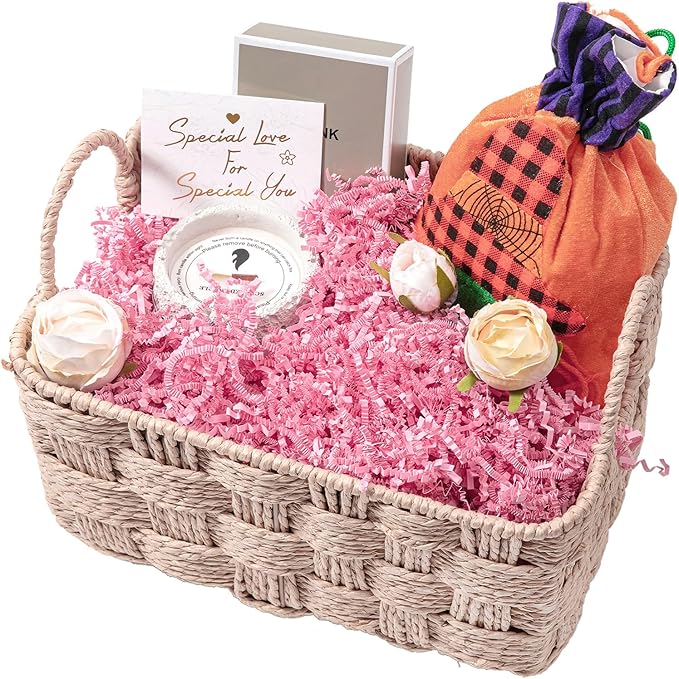 Mefleet 2 LB Crinkle Cut Paper Shred Filler Light Pink Crinkle Shredded Paper for Gift Box - Gift Basket Bag Filler - Grass Cushion Stuffing for Valentine's Day, Birthday Packaging Wrapping