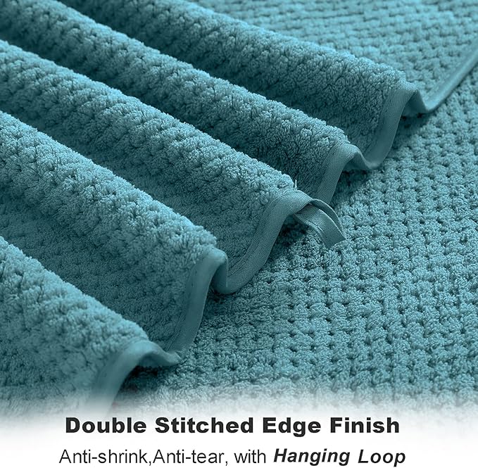 Extra Large Bath Towel Sheet Set 35x70 Inches - Oversized Bath Towels Set, Large Microfiber - Quick Dry,Lightweight,Super Soft,Highly Absorbent Towel Set for Bathroom,Hotel,SPA,Pack of 4(Turquoise)
