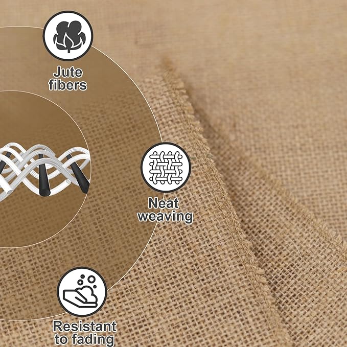 6 Pack Burlap Table Runners 12x108 Inch - Natural Jute Rustic Farmhouse Table Runner Decor for Western Wedding, Farmhouse Party, Holiday & Kitchen Coffee Table (Brown, 12x108 6PC)