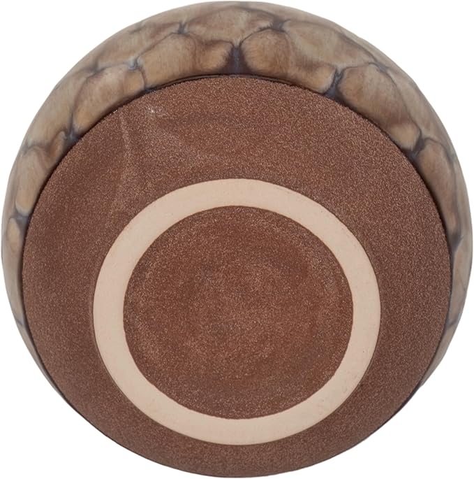 Ceramic Vase for Living Room Decor – Perfect for Modern Room and Home Decor – Stylish Flower Vase for Bedroom, House, Office, and Table Accent – Elegant Bookshelf Accessory – 6", Brown