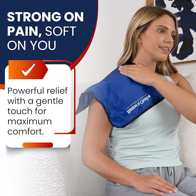 Gel Soft Flexible Ice Pack for Injuries Reusable - (Large: 11"x14.5") for Hip, Shoulder, Knee, Back - Comfy Cold Pack Compress for Swelling, Bruises, Surgery
