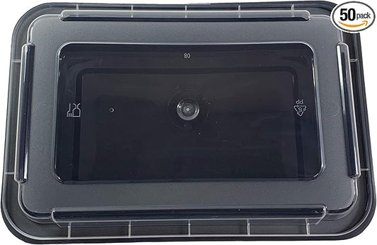 50 sets 38oz Meal Prep Containers with lids Microwavable Rectangle Food Container Plastic BPA Free