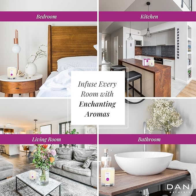 DANI Naturals Soy Candle - Passion Fruit Scent, 100% Pure Soy Wax, Kosher, Non-Toxic, Long-Lasting Burn - 7.5 oz