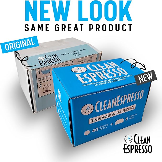CleanEspresso - Designed For Breville Cleaning Kit - 40 Cleaning Tablets and 6 Water Filters for Breville Espresso Machines - 2g Espresso Machine Tablets