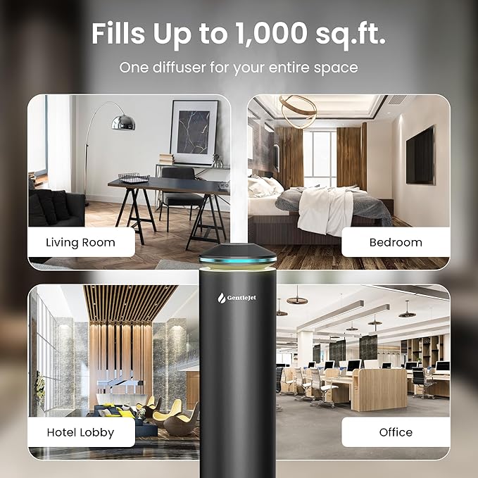 MajesticMist WiFi - Aluminum Waterless Essential Oil Diffuser with App Control, Scent Diffusers for Home, Room & Hotel, Quiet Aroma Diffuser 4oz, USB-C Powered with LED Display, 1000sq.ft