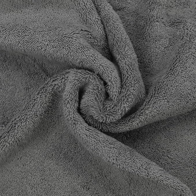 Luxury Hotel & Spa Collection Highly Absorbent, Quick Dry 100% Turkish Cotton 700 GSM, Eco Friendly Towel, for Bathroom Dobby Border Soft Bath Towel Set 27 X 54 (Gray, Bath Towels - Set of 2)