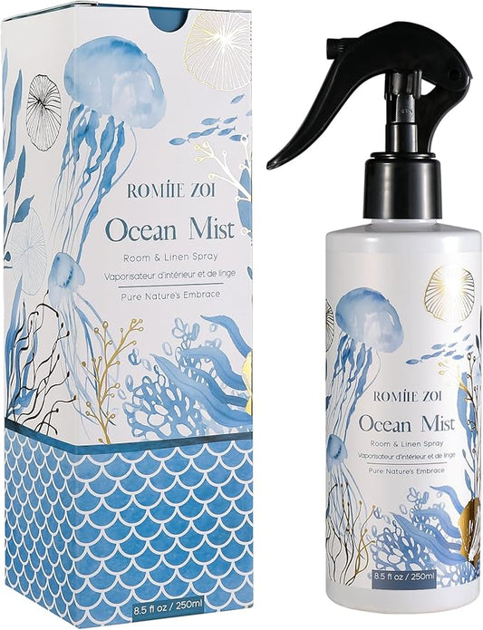 ROMIIE ZOI Room Spray Air Freshener Scented Ocean Mist with Natural Plant Extract Room Fabric Spray for Home Fragrance linen Spray air Freshener - 8.5 FL OZ
