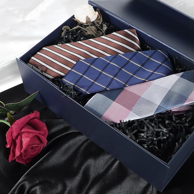 Navy Blue Gift Box with Magnetic Lids 13.8x8.3x4.4 in, Bridesmaid Groomsman Proposal Box, Large Rectangle Storage Box 5 Pack