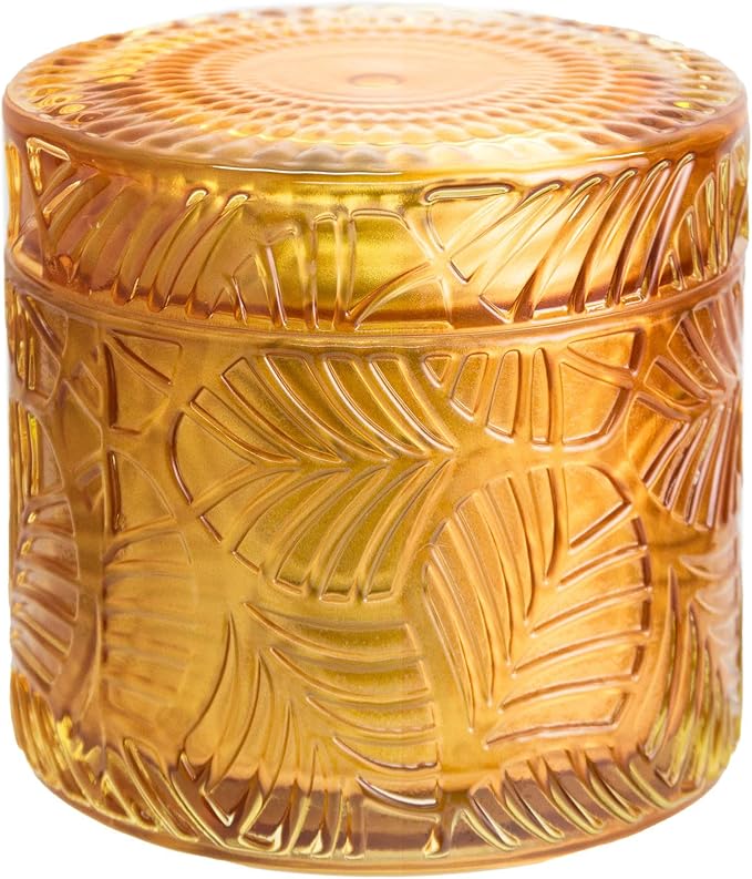 Hidden Label Christmas Candle - Caramel Toffee Scented, Crackling Wood Wick Soy Candles in 7.4oz Glass Jar - Perfect Gifts for Women