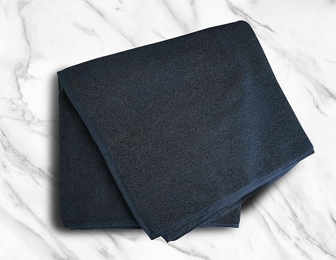 BIOLINEN Luxury 100% Cotton Bath Towels – Ultra Soft, Highly Absorbent, Quick-Dry – Premium Quality for Home, Spa & Hotel (Black, 30x60)