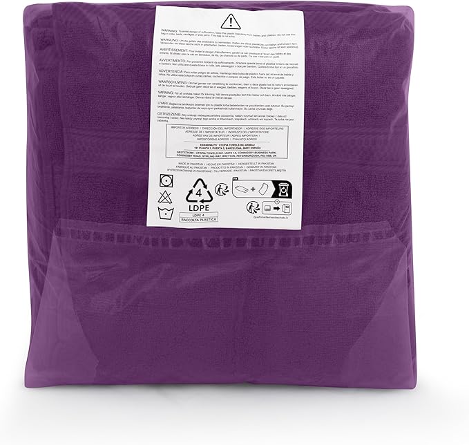 Utopia Towels 4 Pack Premium Bath Towels Set, 27 by 54 Inches, 100% Ring Spun Cotton 600GSM, Lightweight and Highly Absorbent Quick Drying Towels, Perfect for Daily Use, Plum