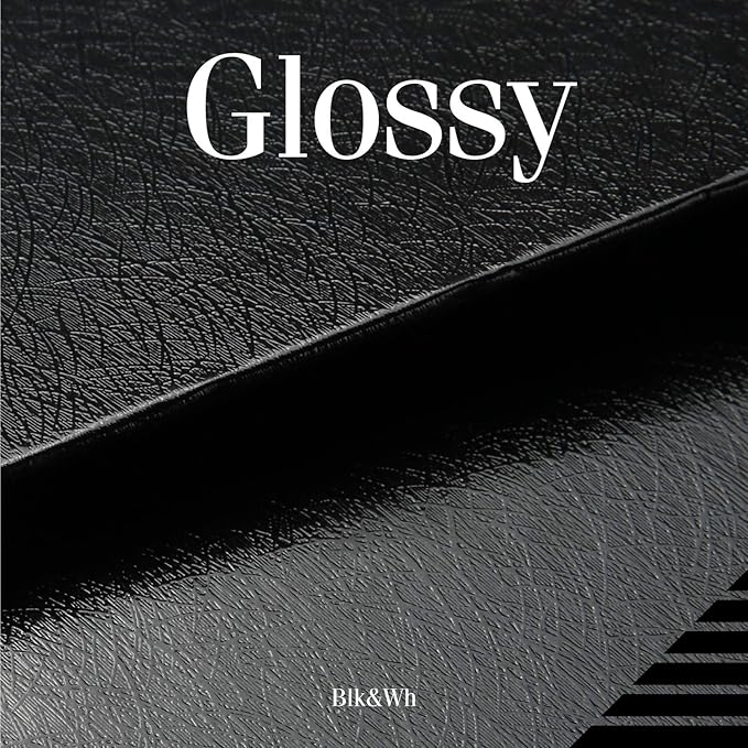 BLK&WH 6 Gift Boxes 9x6.5x3.8 Inches, Black Gift Boxes, Groomsman Boxes, Collapsible Boxes with Magnetic Closure Lids for Gift Packaging (Glossy Black with Grass Texture)